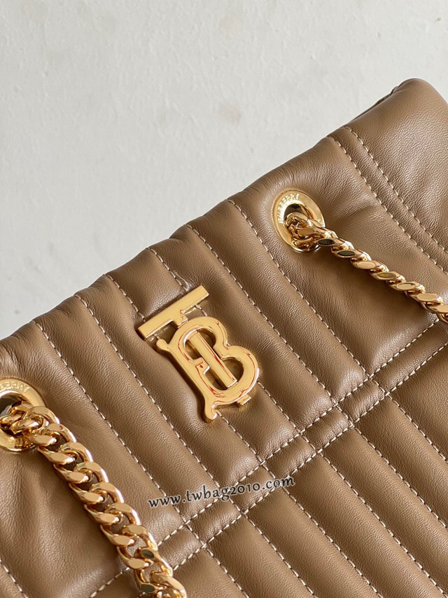 Burberry專門店新款羔羊皮絎縫購物袋 巴寶莉鏈條雙肩帶肩背女包 yxb1385